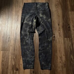 Lululemon Wunder Under High Rise Leggings 28" Size‎ 6 Tie Dye Black Olive Camo